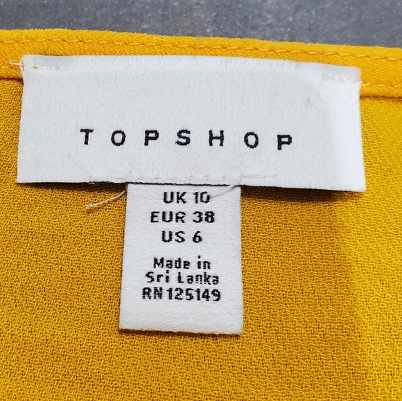 Yellow Topshop blouse - Picture 3 of 4
